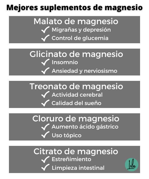 Mejores suplementos de magnesio