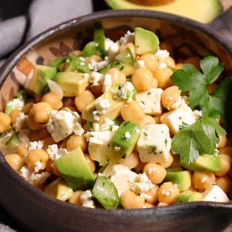 ensalada garbanzos aguacate