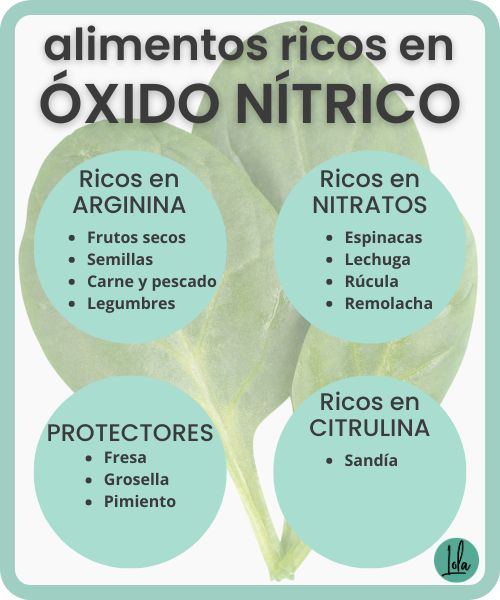 alimentos ricos oxido nitrico